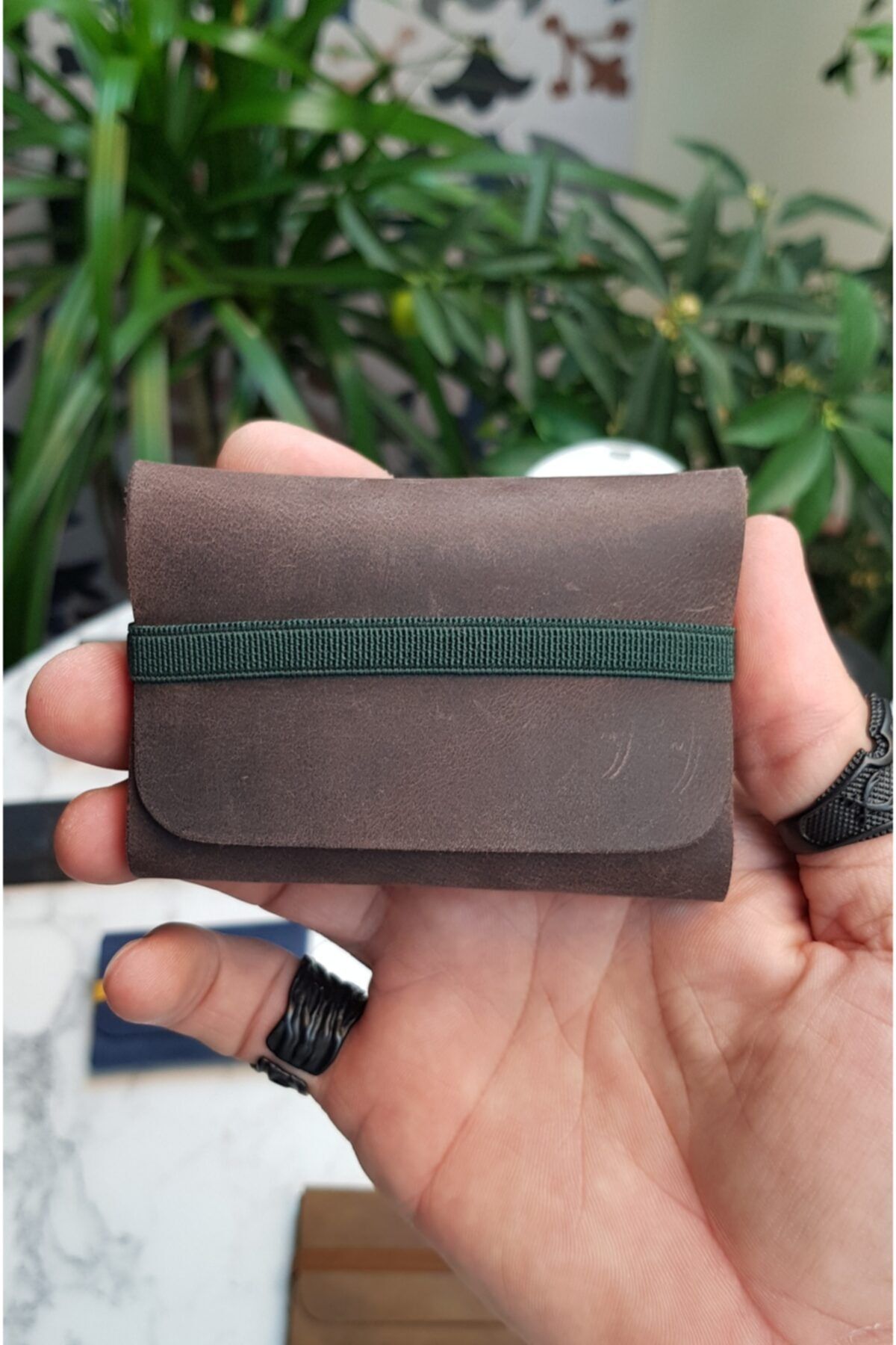 Niki Leather Unisex Kahve Minimalist Deri Cüzdan