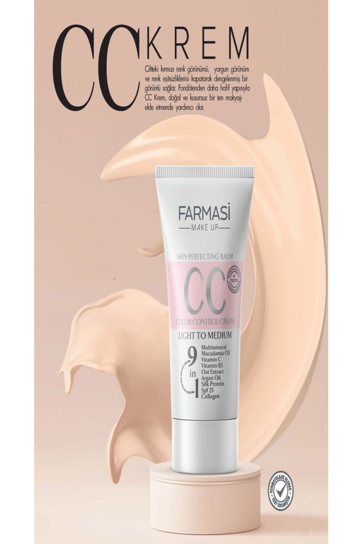 سی سی کرم 50 میلی لیتری سبک تا متوسط ​​- ریمل ذن 8 میلی لیتر Farmasi