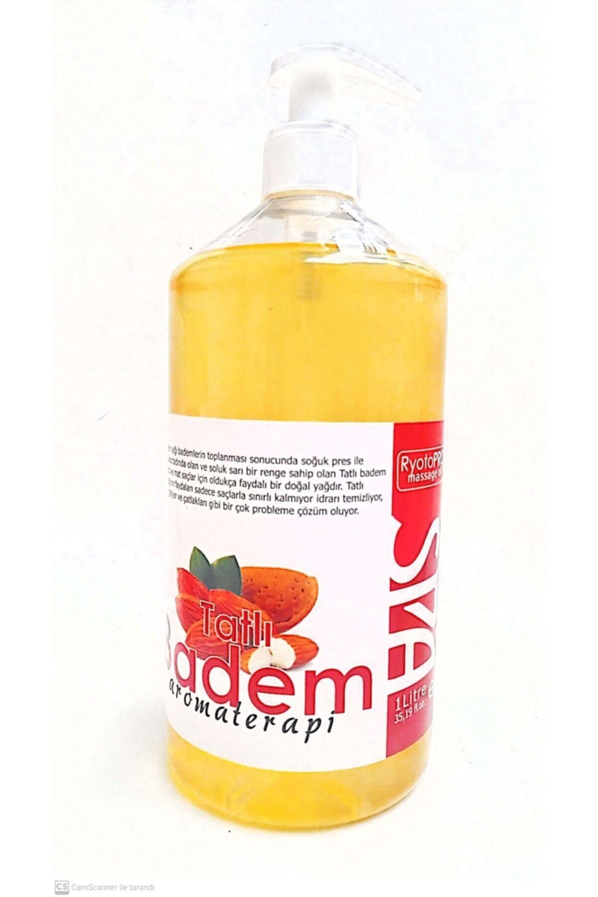 RyotoPRO Tatlı Badem Aromaterapi Masaj Yağı %100 Doğal 1 Lt. / RyotoPRO Sweet Almond Aromatherapy Massage Oil 100% Natural 1 Lt.