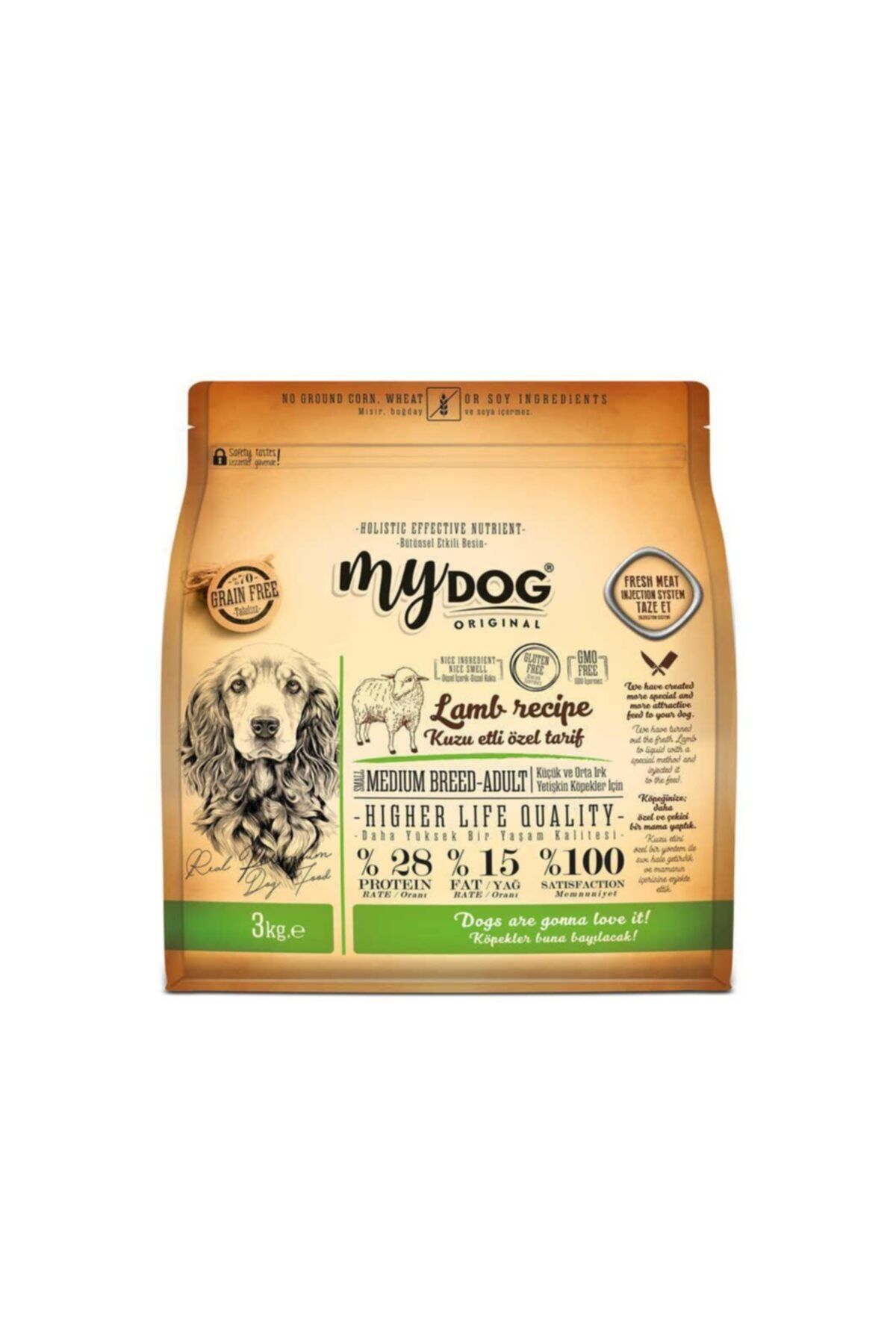 mydog original tahilsiz orta irk kuzu etli kopek mamasi 3 kg fiyati yorumlari trendyol