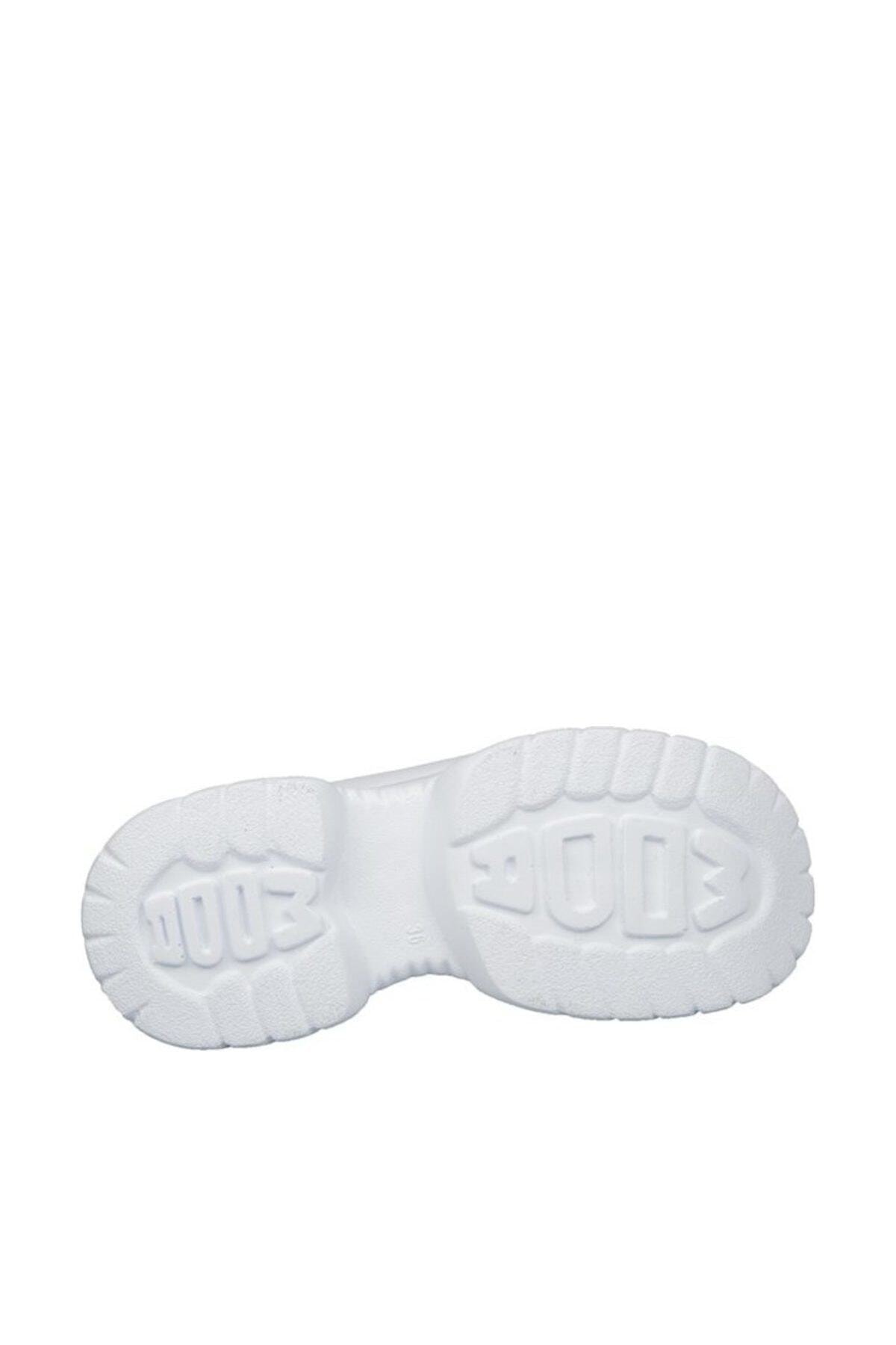 212-305 Casual Beyaz Kadın Dolgu Topuk Sneakers 3