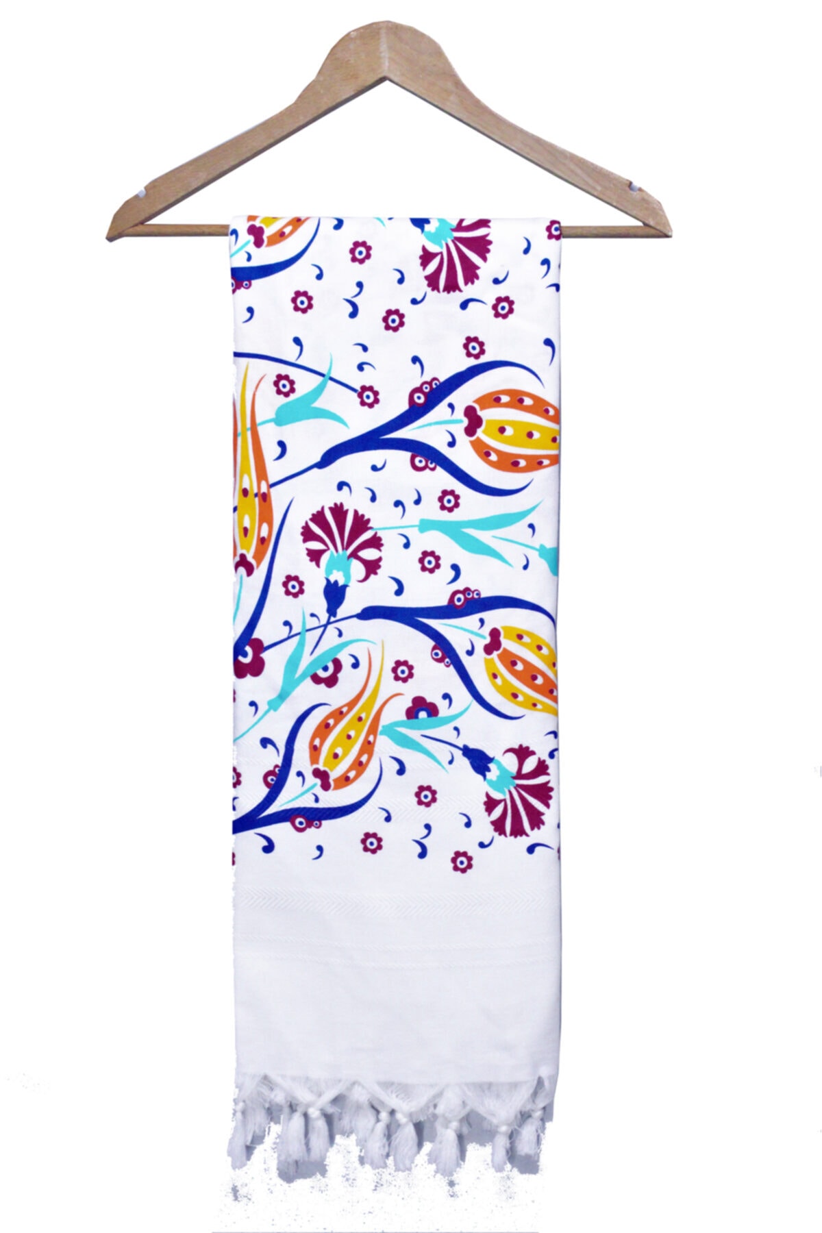1973 Yellow Tulip Tile Printed Cotton Bamboo Peshtemal