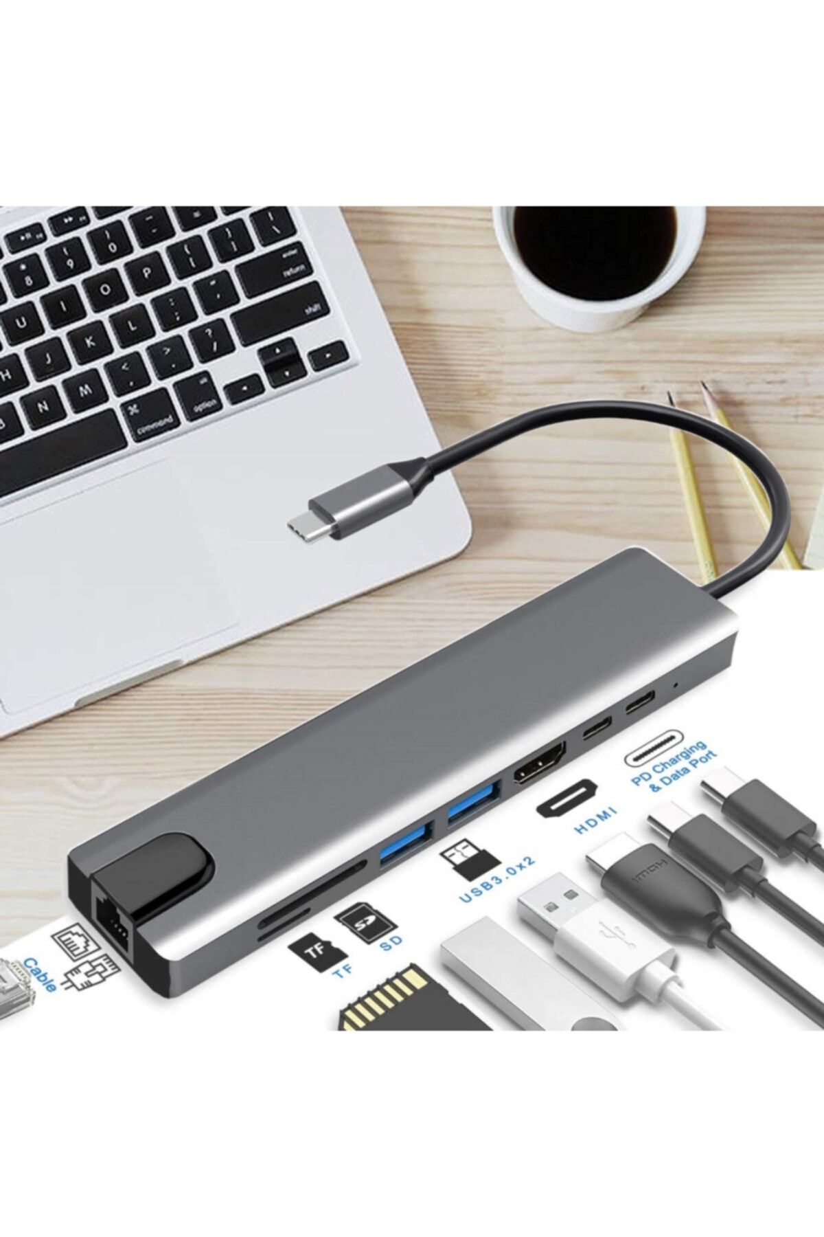 kale electron 8in1 apple usb c dijital
