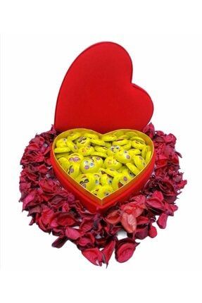 Kırmızı Kalpli Kutuda Elit Emoji Çikolata 500 Gr LOVE500EMJ