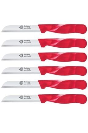 Mermer Desen Meyve Bıçağı 6'lı Kırmızı GGS-M-071022