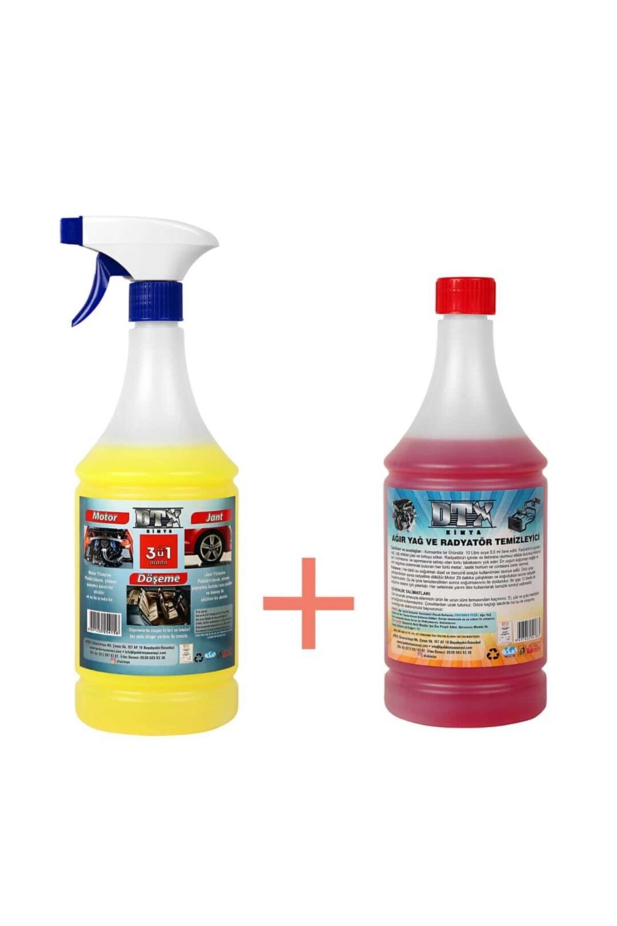 Döşeme Jant Ve Motor (KONSANTRE 1/5) Temizleme Sıvısı 1 Lt & Ağır Yağ Sökücü 1 Lt