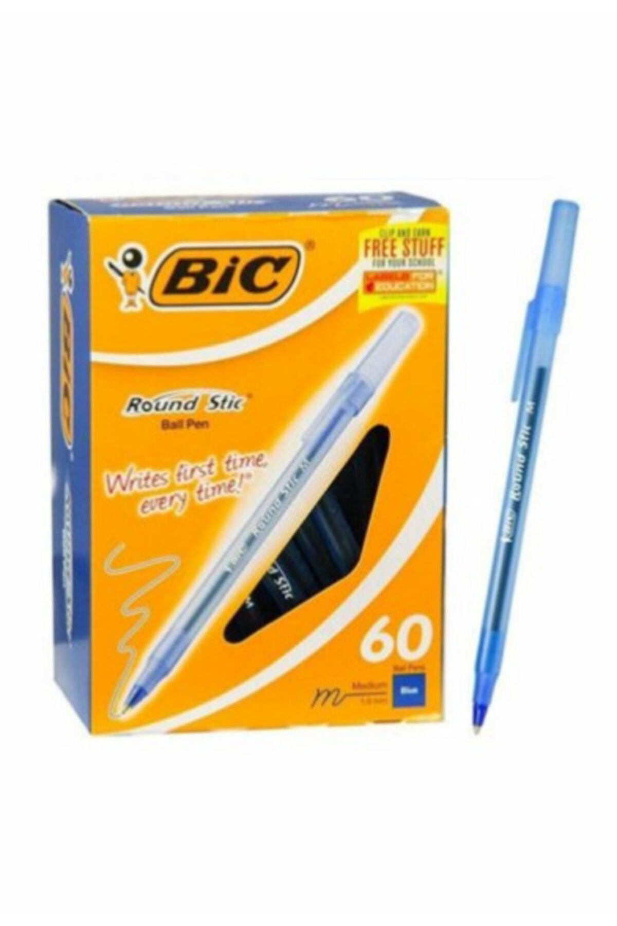 Round Stic Blue Ballpoint Pen (60-piece ADVANTAGE BOX)