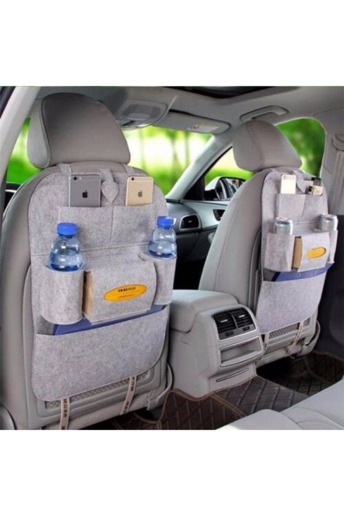 eryatex Araba Araç Içi Koltuk Arkası Cepli Organizer Eşya Düzenleyici-1 Adet Gri
