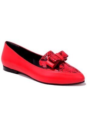 Kadın Kırmızı Günlük Babet Ayakkabı 725-326 725-326CPRTKRMZ