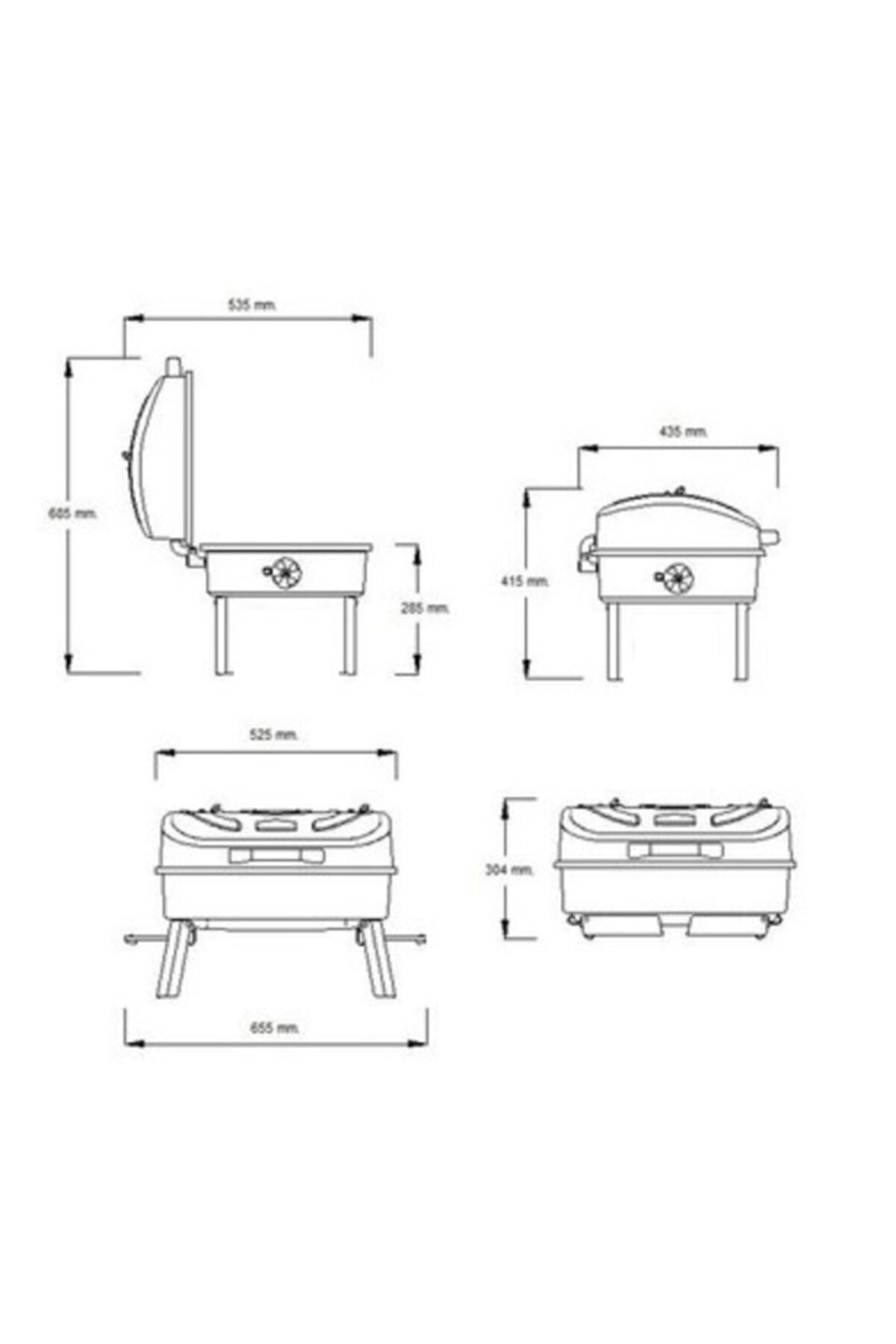 Go & Grill Barbekü Mangal Tam Set Siyah 5