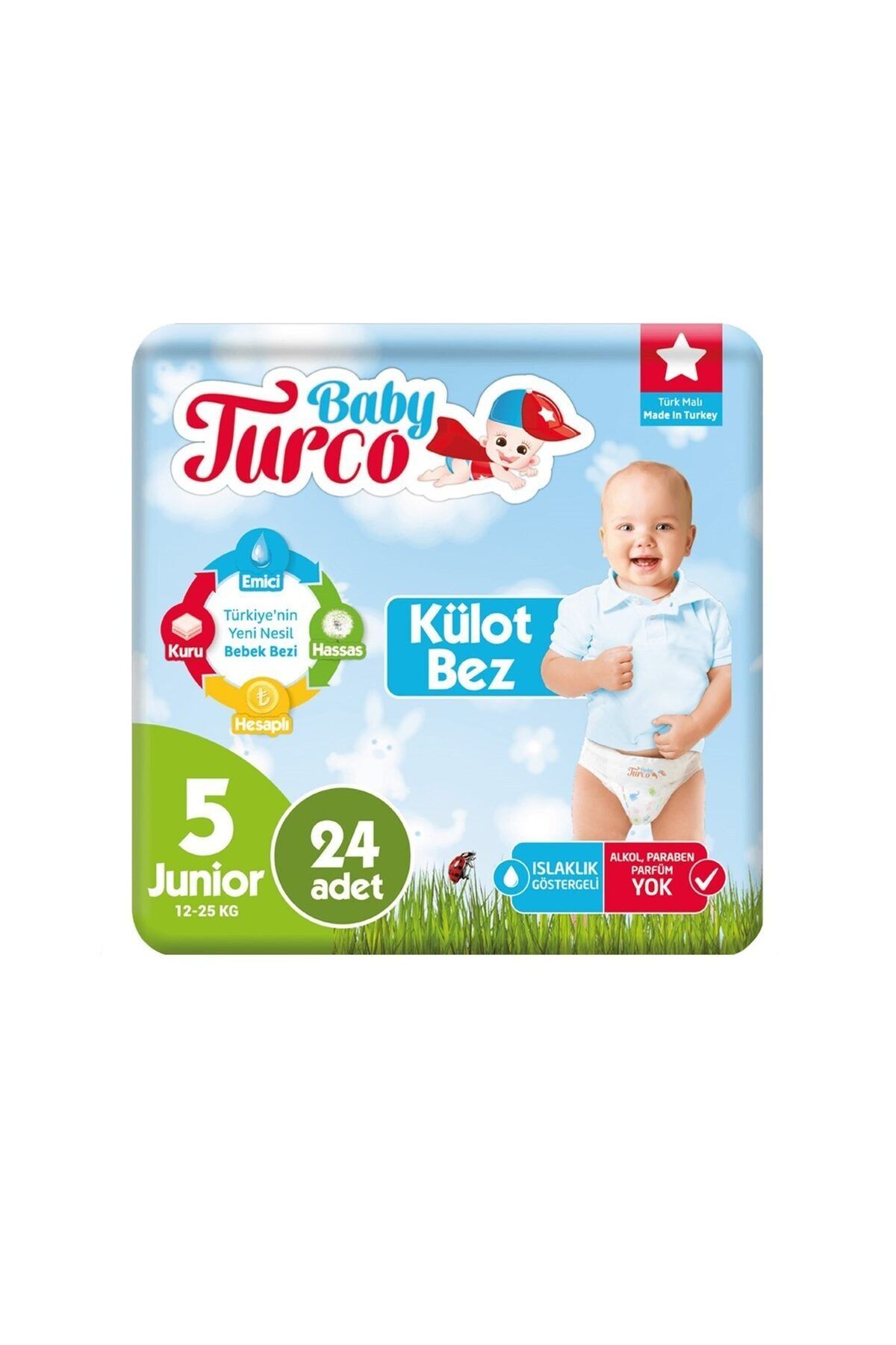 baby turco dogadan kulot bez 5 numara junior 24 adet fiyati yorumlari trendyol
