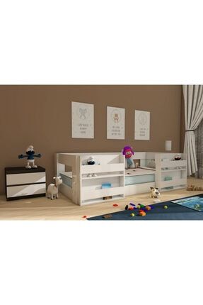 Montessori Karyola 90x190 Yatağa Uyumlu Klas 6-kitaplık KLS62021