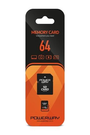 64 Gb Sd Card Hafıza Kartı Adaptör Dahil HAF-POW-16GB-0001