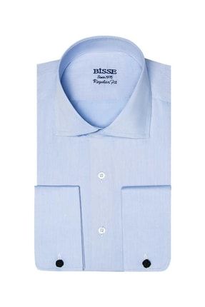 Erkek Regular Fit Uzun Kollu Klasik Gömlek Mavi GM18K82113