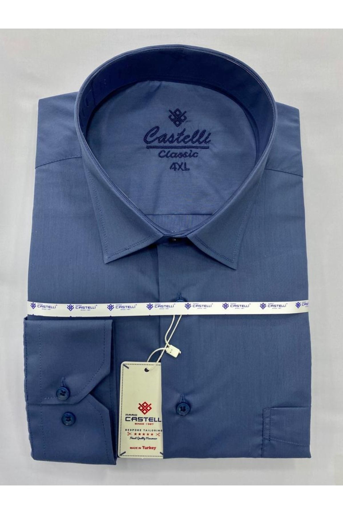 Castelli Men s Indigo Classic Large Size Shirt Trendyol