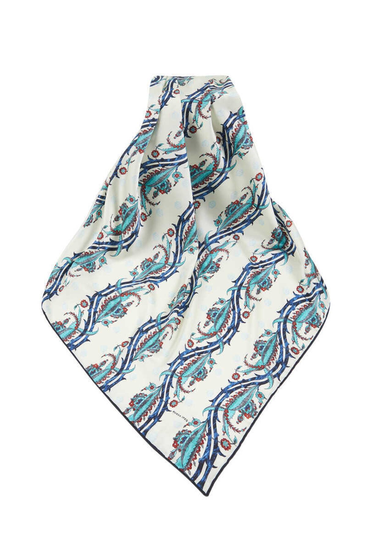 Bursa İpek-Μεταξένιο μαντίλι Saks Smoked Turkish Motif Ivy Pattern 3