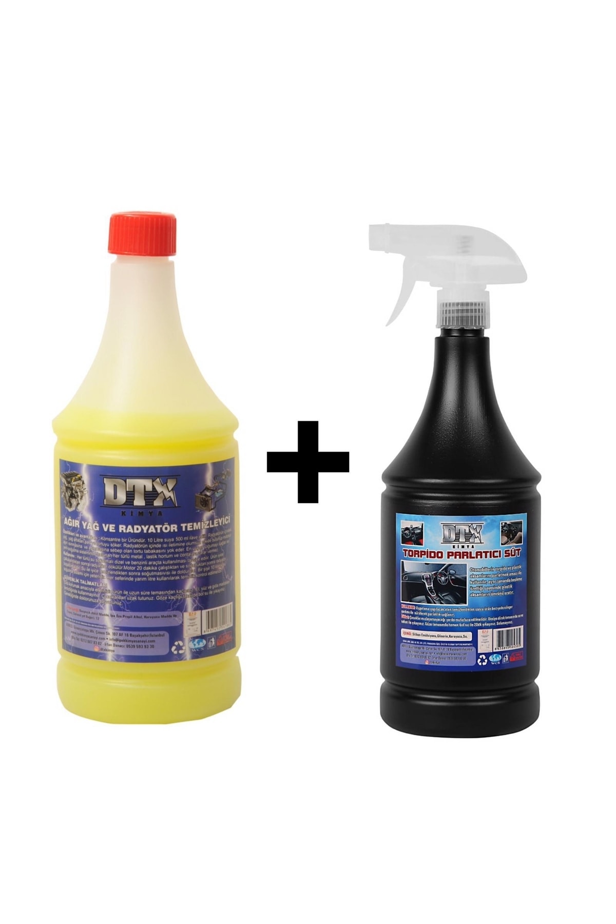 Ağır Yağ Sökücü Konsantre (1/5) 1 Lt & Torpido Parlatıcı Süt 500 Ml