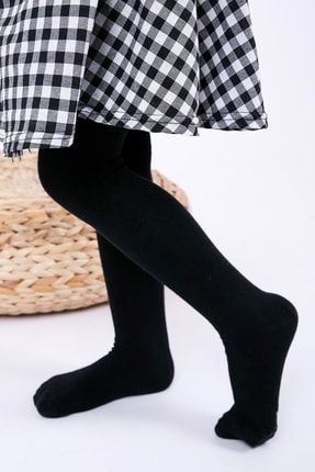 Kız Çocuk Siyah Renk Pamuklu Okul Külotlu Çorap 1 Adet M0C0301-0143-1