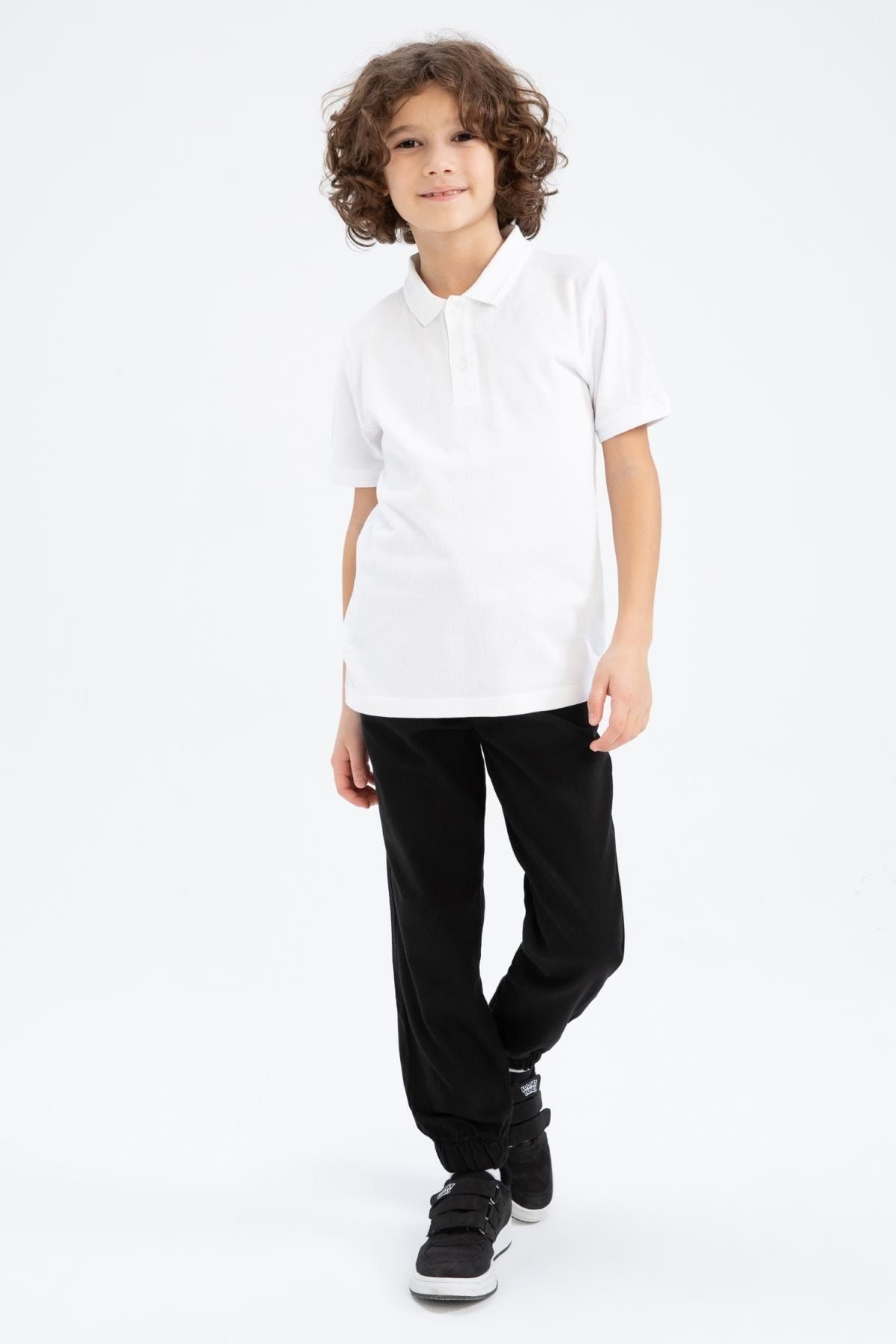 Black and white polo joggers