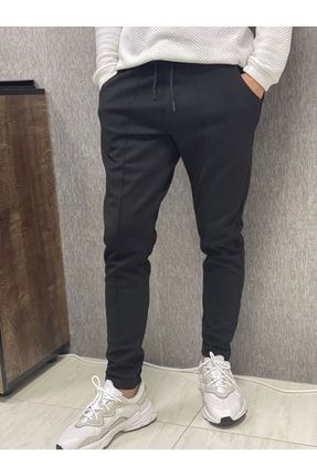 Siyah Pantolon Görünümlü Slim Fit Eşofman Altı FS335
