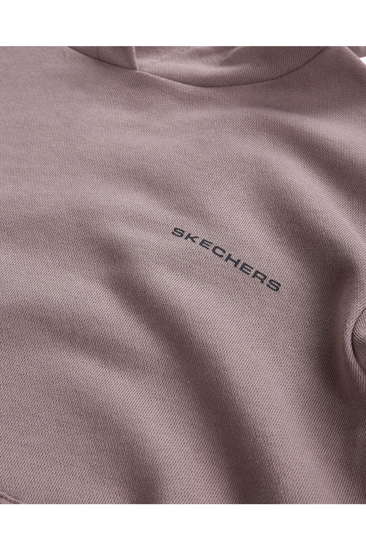 SKECHERS W New Basics Hoodie Kadın Foggy Lilac Sweatshirt OH9306