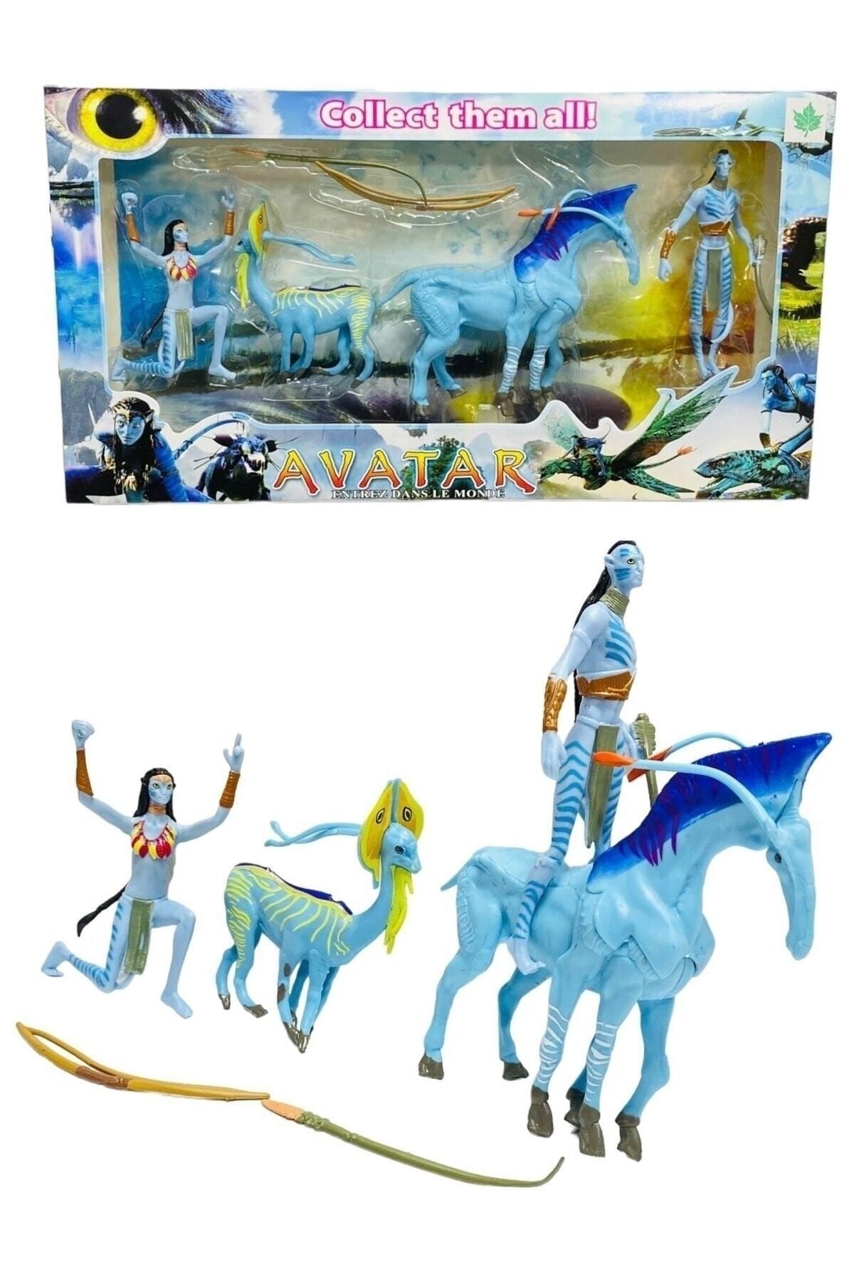 HIMMIY-Avatar Jake Sully Dire Neytiri Set of 4 Large Model Imported Figure Toys 1