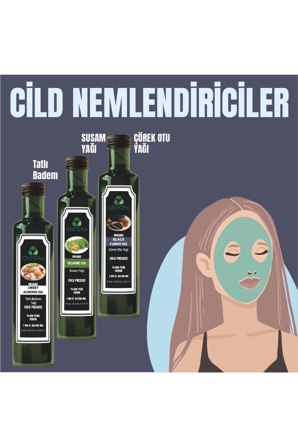 ChiCho Cild Nemlendirici Susam-çörek-badem Soğuk Sıkım(cold Press) 50 Ml