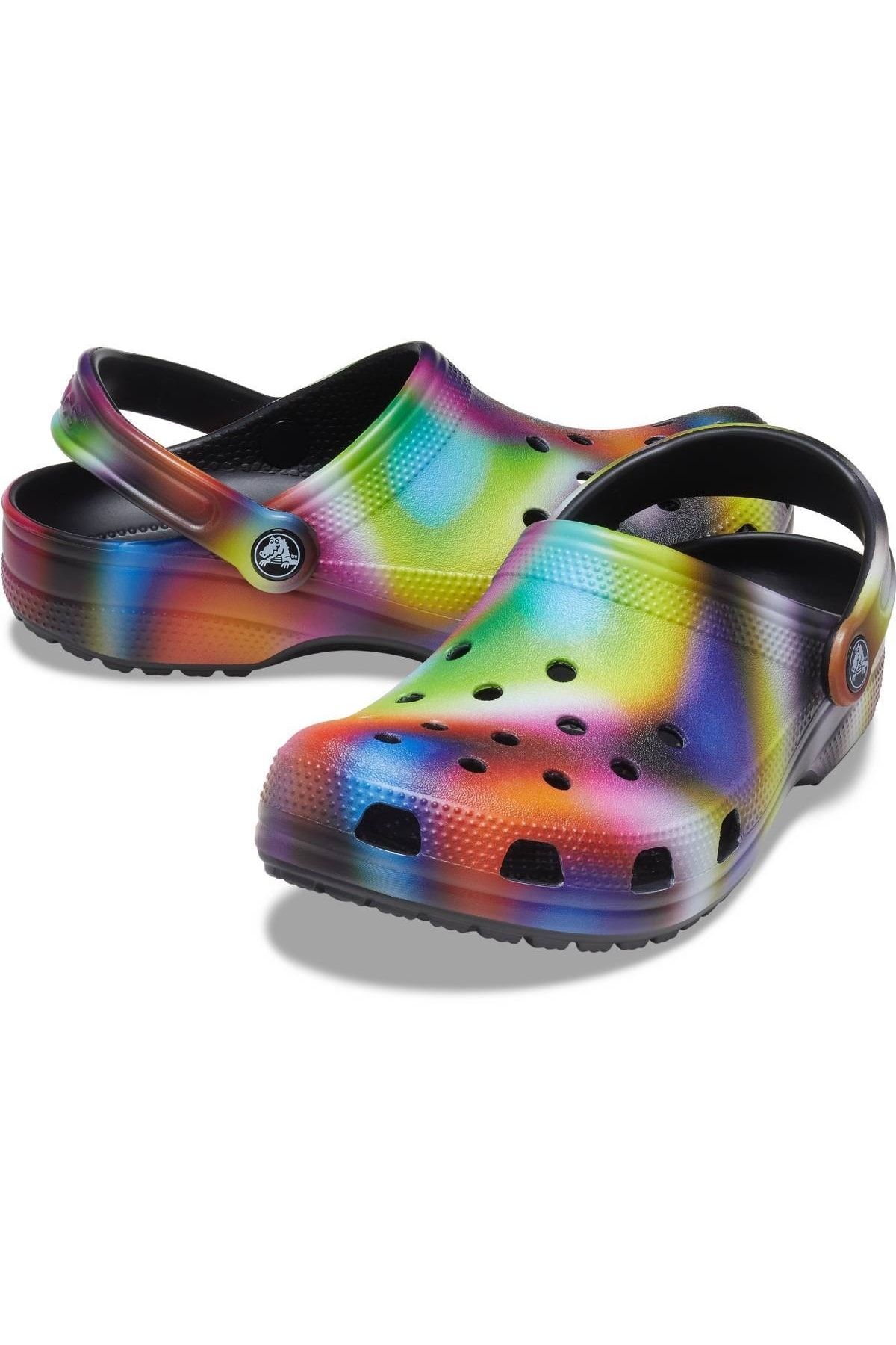 Tie dye deals wedge crocs