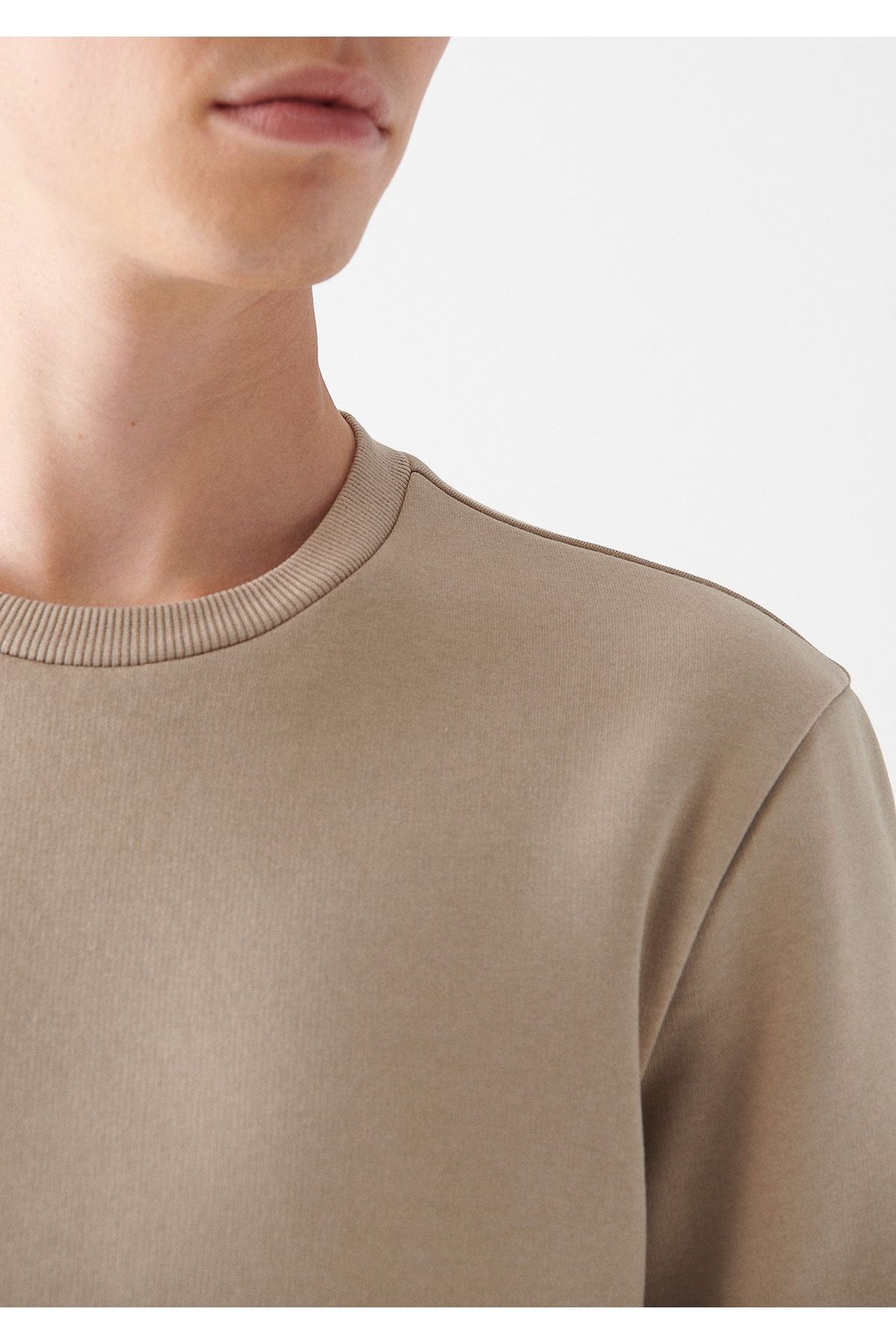 Bisiklet Yaka Kahverengi Sweatshirt 0610060-80656