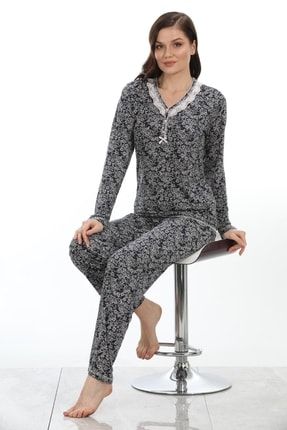 Bambu, Uzun Kollu, Kadın Pijama Takımı 54034