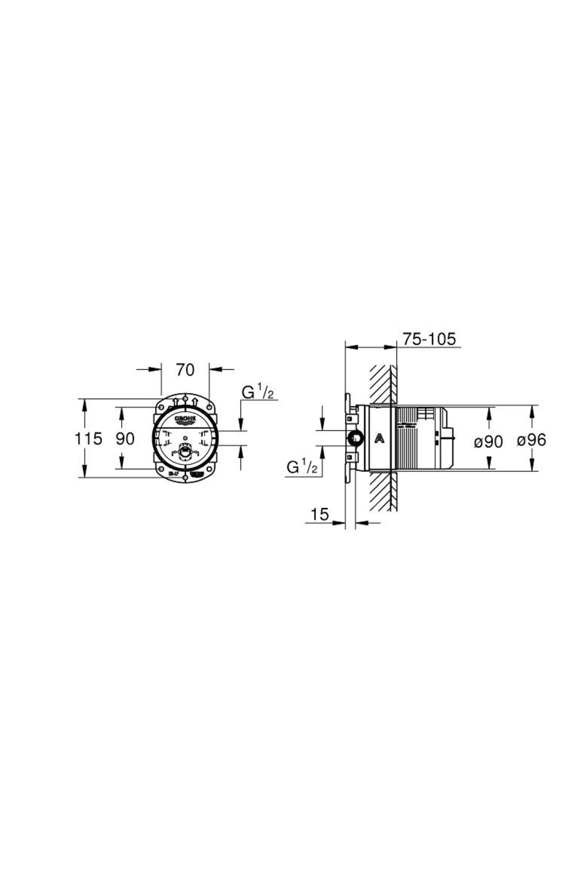 Grohe-Smartactive Rainshower Head Shower Inner Body -26483000 2