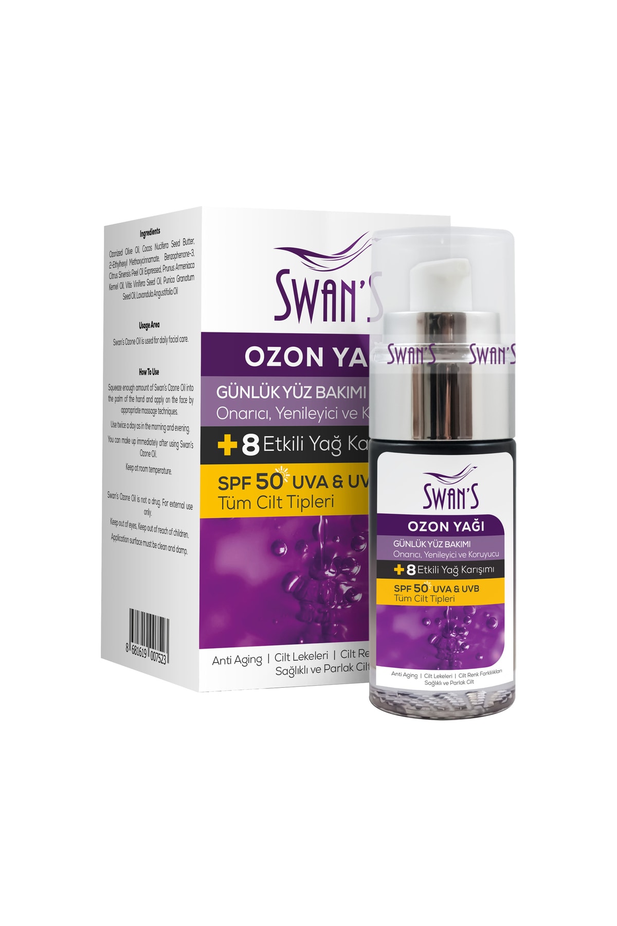 Swans Ozon Yağı-Günlük Yüz Bakımı(50spf)
