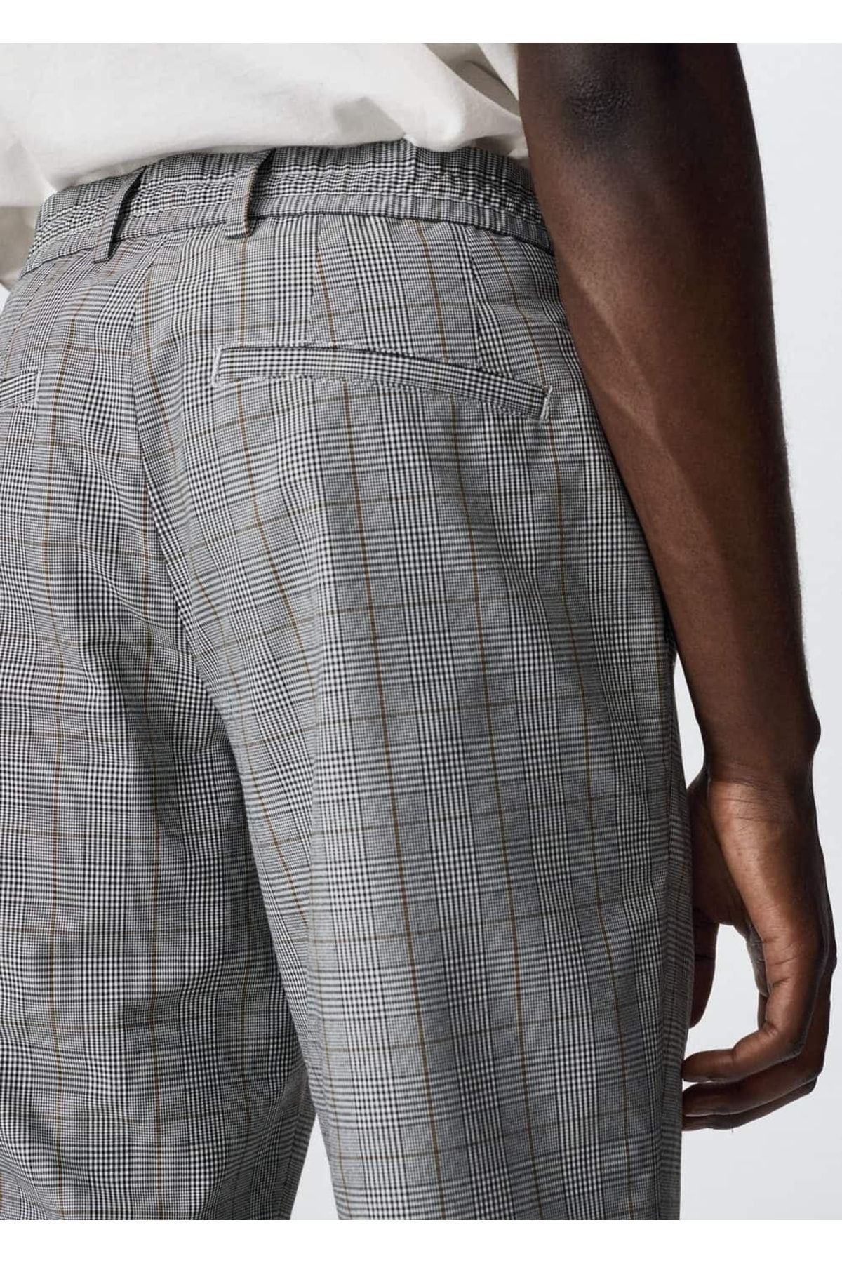 MANGO Man-Checked Jogger Pants 6