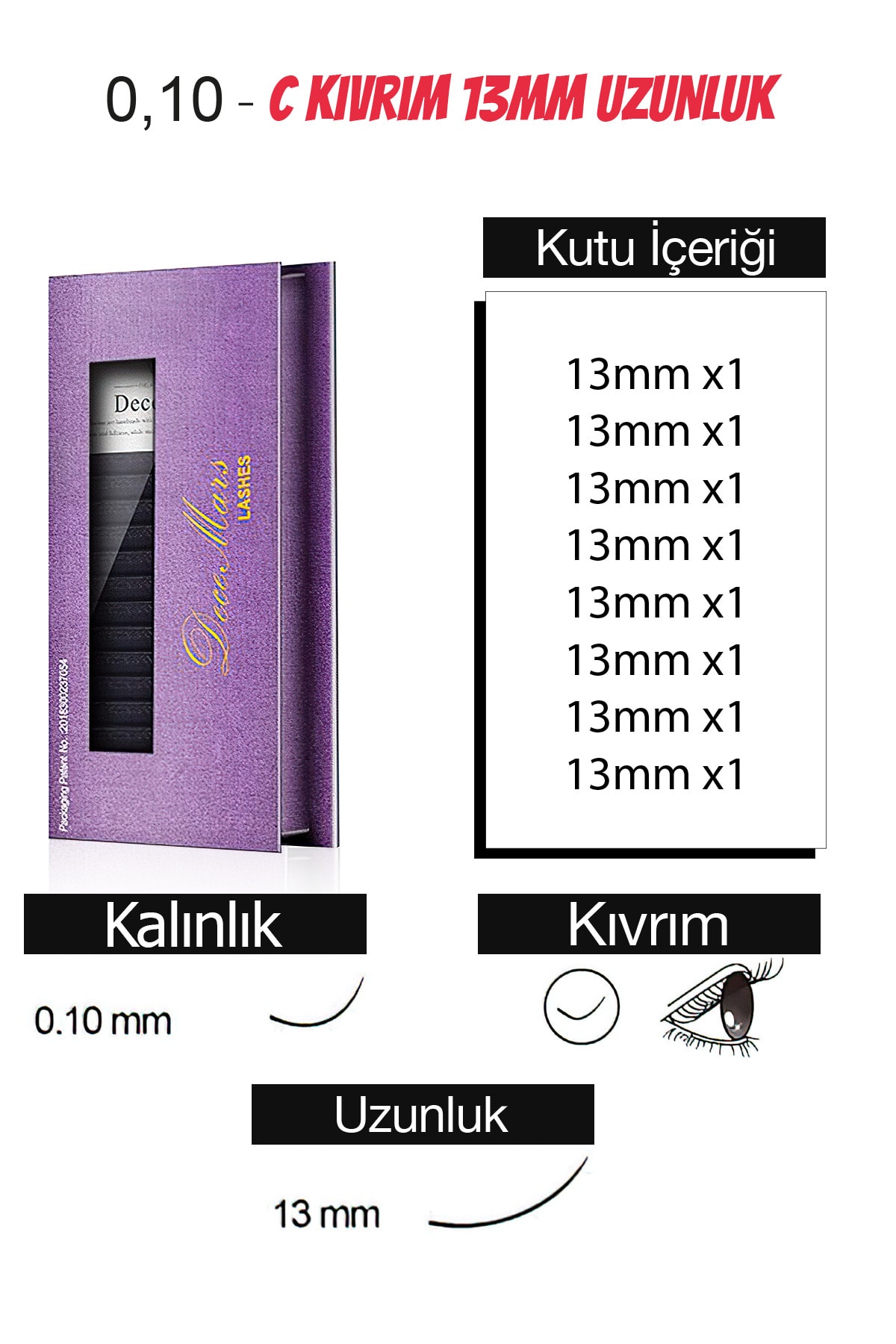 مژه مصنوعی   DECEMARS | 7104390000000 اورجینال - تصویر 2