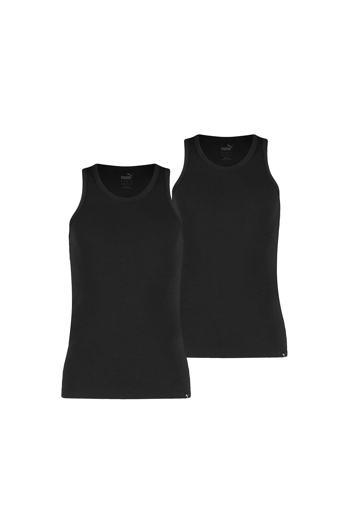 Puma-Herren Tank Top, 2er Pack - Basic, Unterhemd, Rundhals, Single Jersey, einfarbig 1