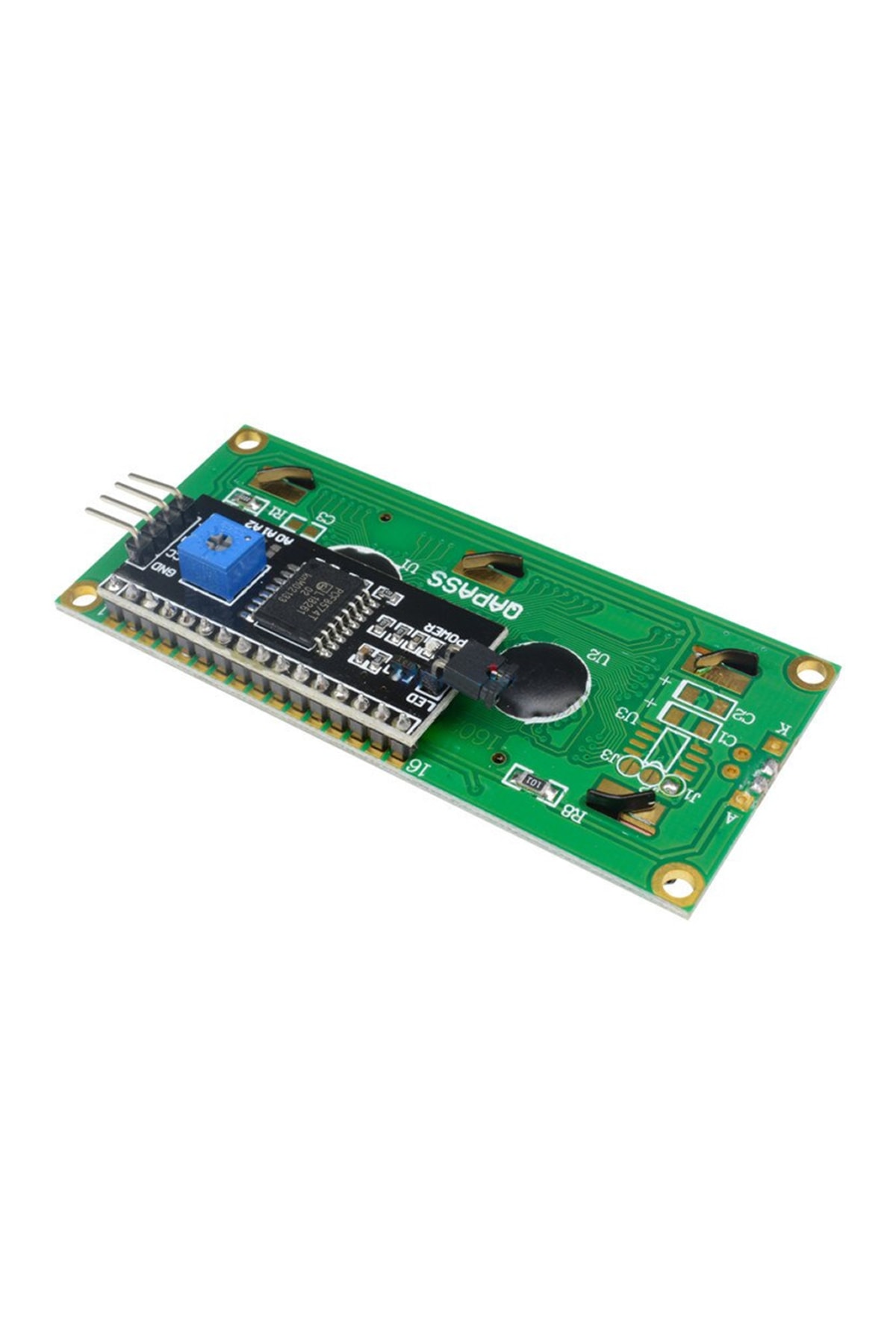 Iıc I2c Seri 1602a 2x16 Mavi Karakter Lcd Modül Display Ekran 5v Beyaz Arka Işık 4
