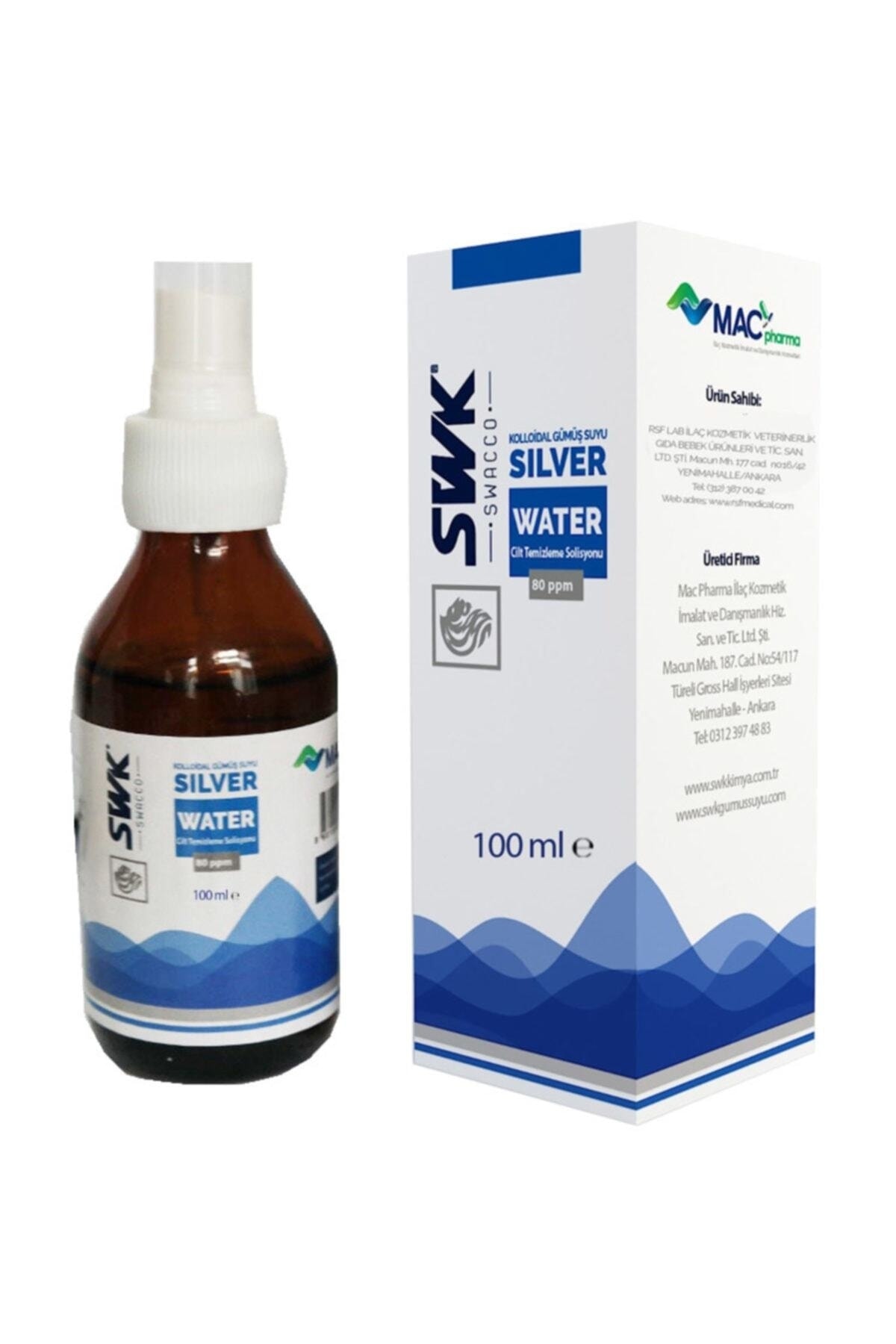 SWK Kolloidal Gümüş Suyu 80 Ppm 100 ml Cilt Temizleme Solisyonu