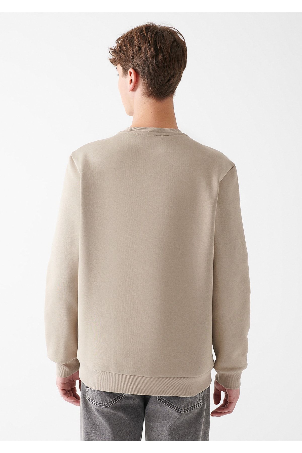 Bisiklet Yaka Kahverengi Sweatshirt 0610060-80656