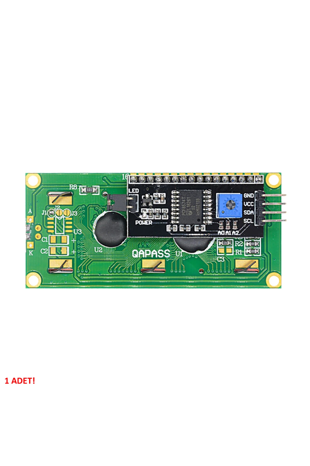 Iıc I2c Seri 1602a 2x16 Mavi Karakter Lcd Modül Display Ekran 5v Beyaz Arka Işık 6