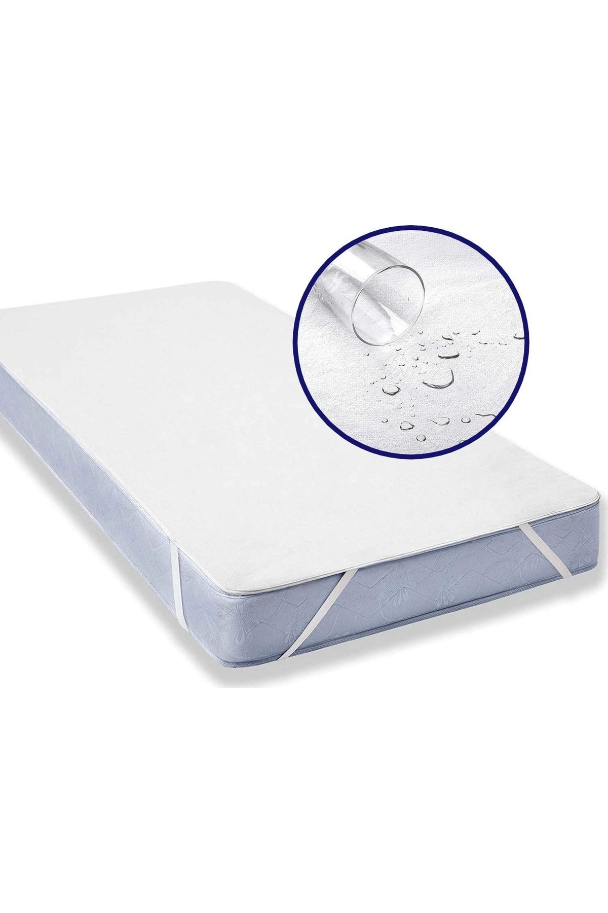 BabyMeva Dört Mevsim Bebek Dört Köşe Lastikli Su Sıvı Geçirmez Yatak Koruyucu Alez Pamuk Yüzey 60x120 fotoğrafı 4 (önizleme)