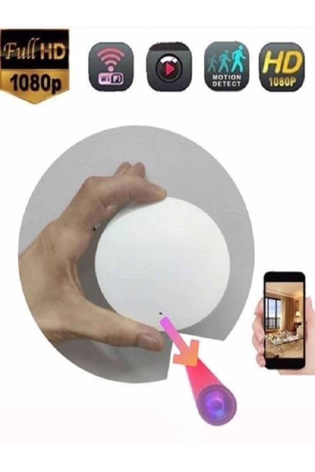 Bebek Bakıcı Buat Kapağı  wıfı'lı 1080p Full Hd Uzaktan Sınırsız Izleme Ip Buat kamera