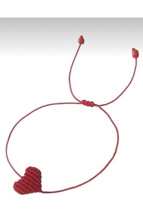Kalp Makrome Bileklik (kırmızı) JA54-SE7030
