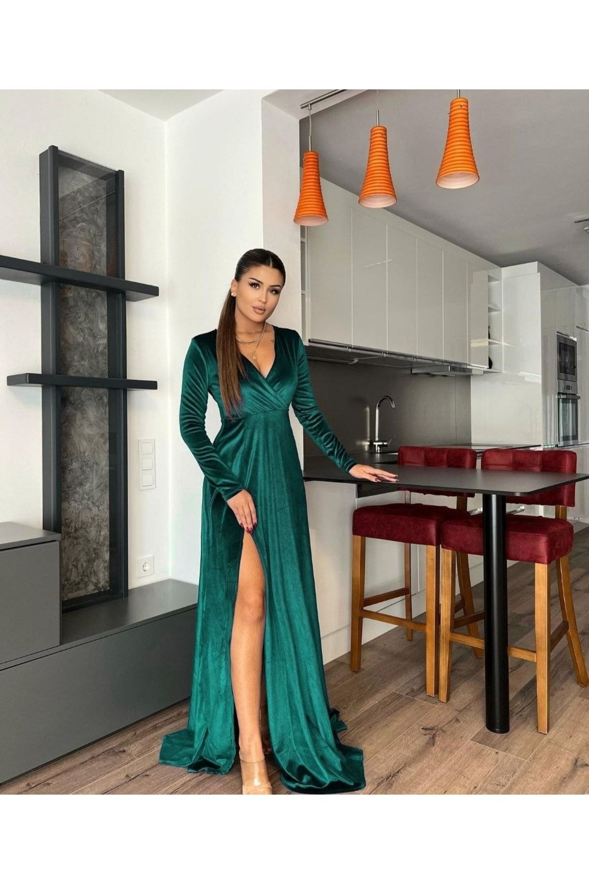 Velvet graduation dress discount