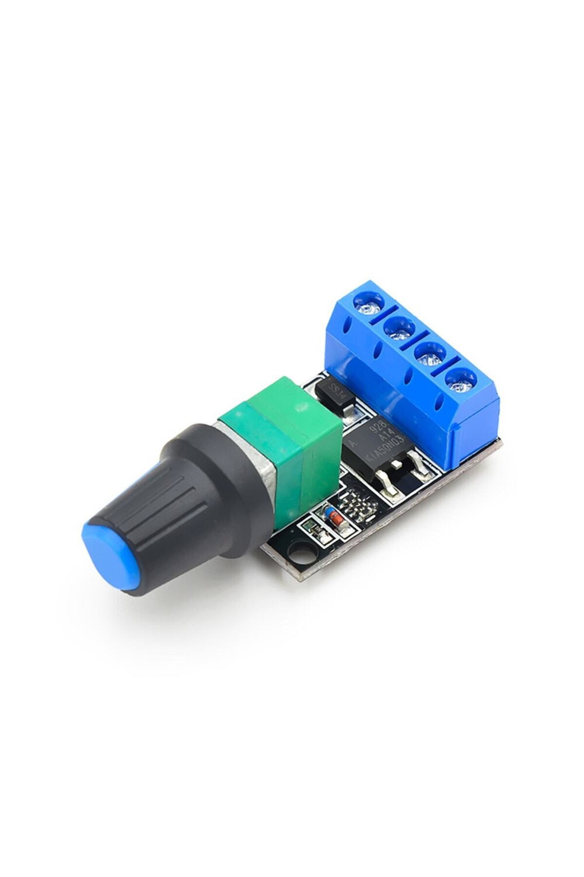 5v/16v 10a Mini Dc Motor Sürücü Hız Kontrol Devresi 0-100% Pot Kontrollü Pwm Açma Kapama Butonlu 6