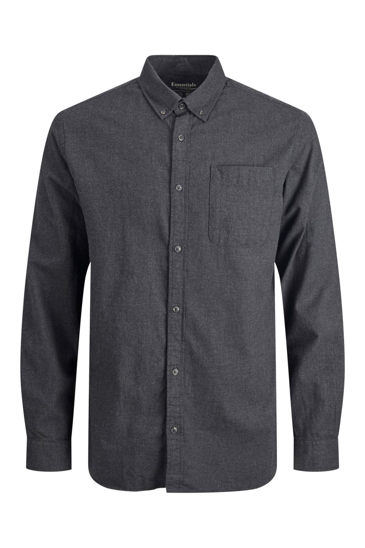 Dark grey dress shirt sales