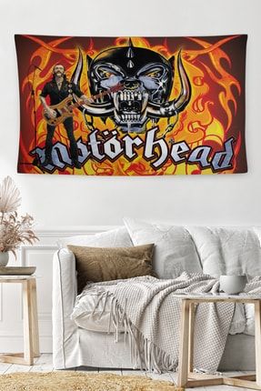 Motörhead Heavy Metal Rock Temalı Duvar Örtüsü Halısı Yıkanabilir Solma Yapmaz Leke Tutmaz Dekor HVYD - MOTÖRHEAD01