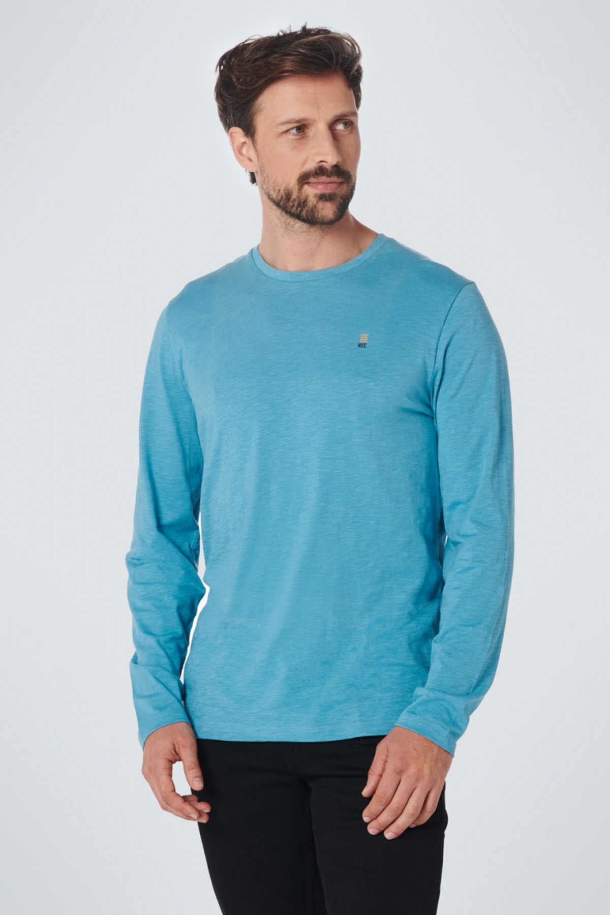 No Excess T-Shirt Blau Regular Fit Fast ausverkauft