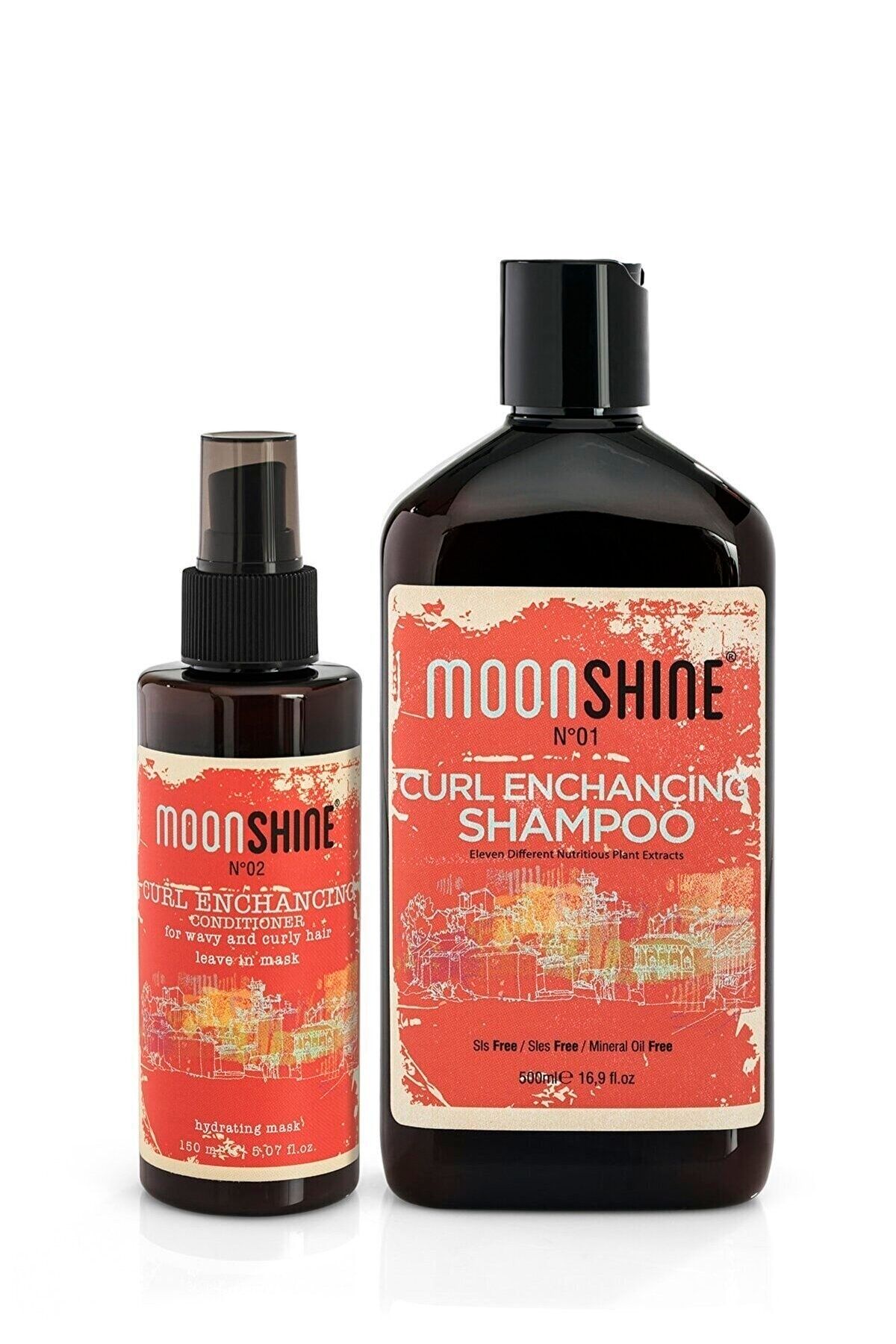 مجموعه 2 عددی شامپو و ماسک فرفری moonshine