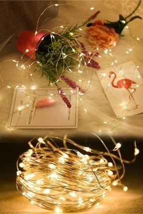 2 Metre Sarı Peri Led Lamba Süs Işık Pilli Yılbaşı Noel Ağaç Dekor yıl6321414