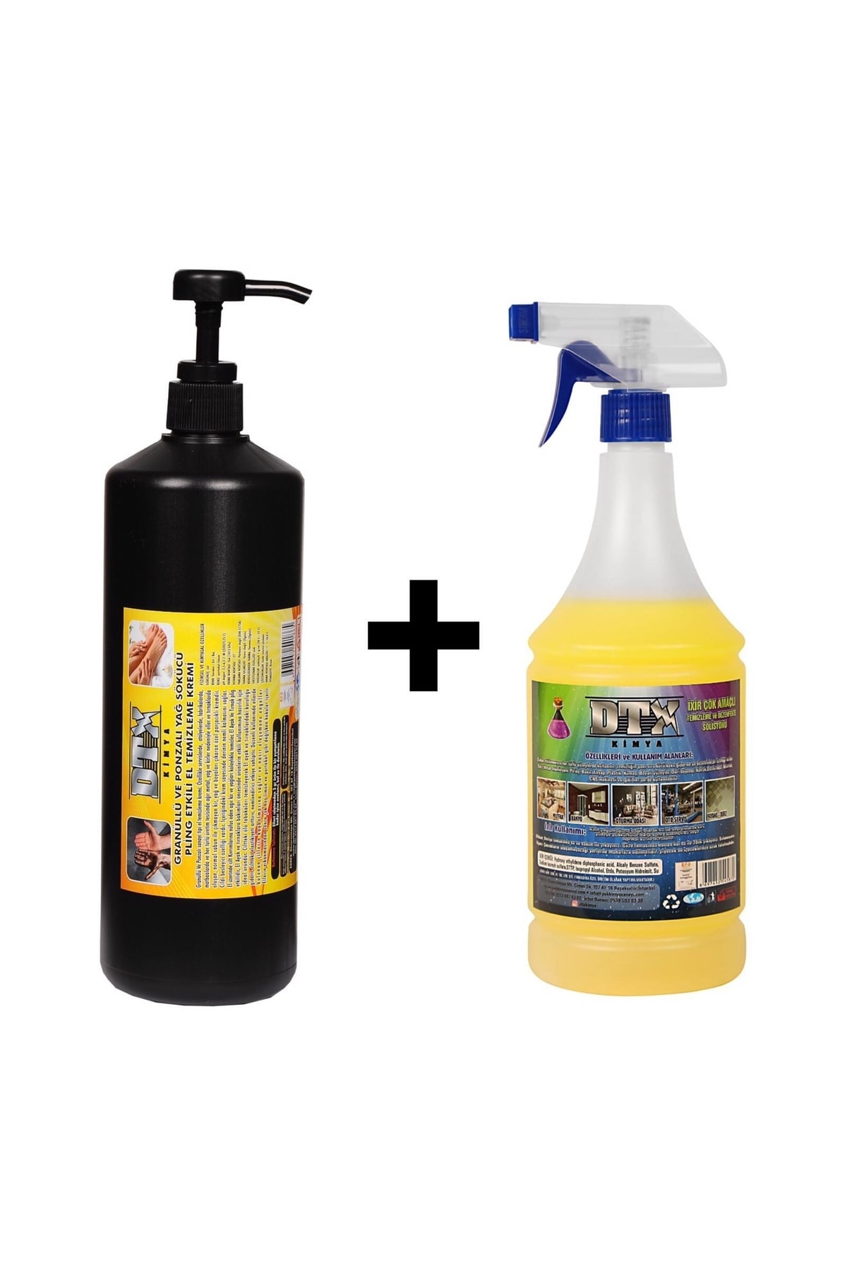 Kumlu El Temizleme Kremi ( Sabunu) 1 Kg & 1 Lt Ixir Çok Amaçlı Temizleme Solisyonu 1 Lt